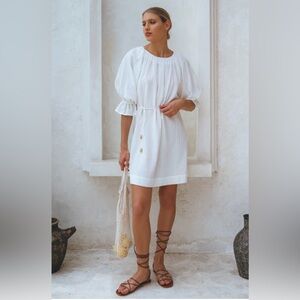 Medea Linen Mini Dress – Bali Lane